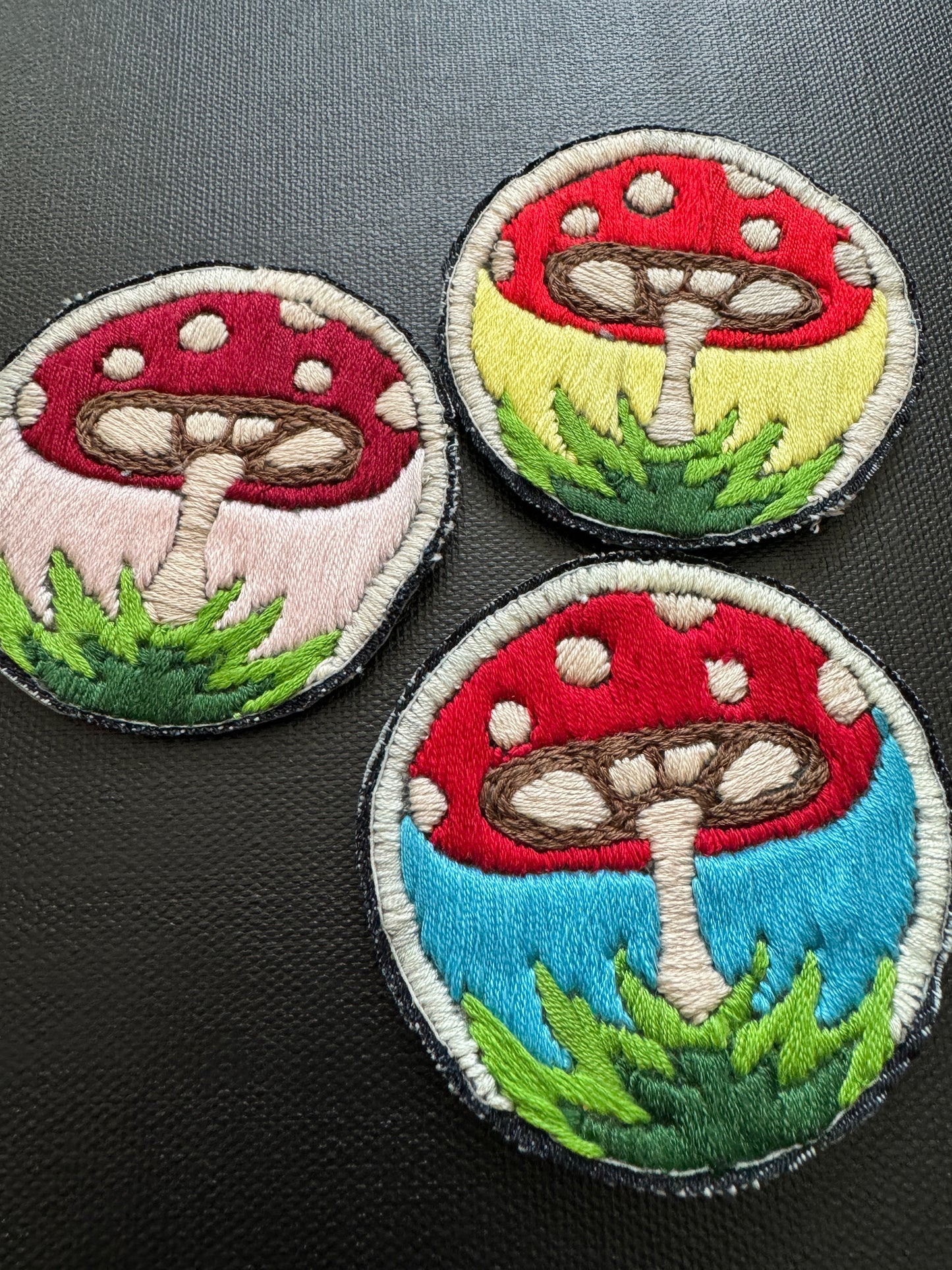 Shroom embroidery patch