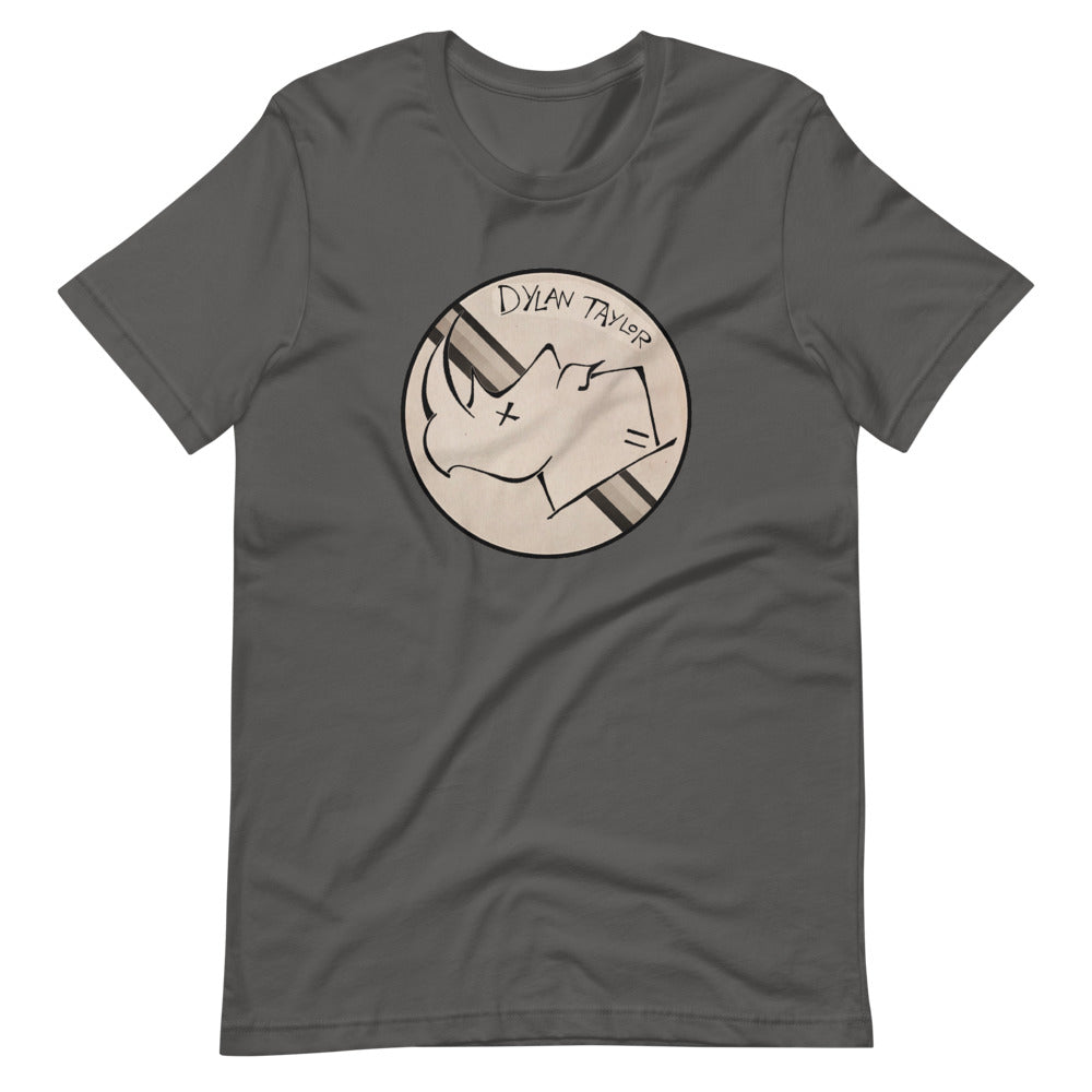 Dylan Taylor White Rhino Logo Short-Sleeve Unisex T-Shirt