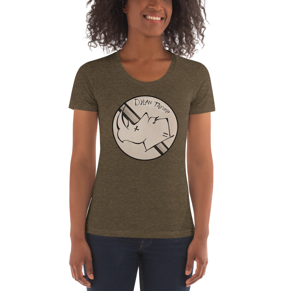 Dylan Taylor White Rhino Crew Neck T-shirt