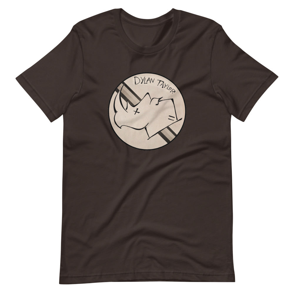 Dylan Taylor White Rhino Logo Short-Sleeve Unisex T-Shirt