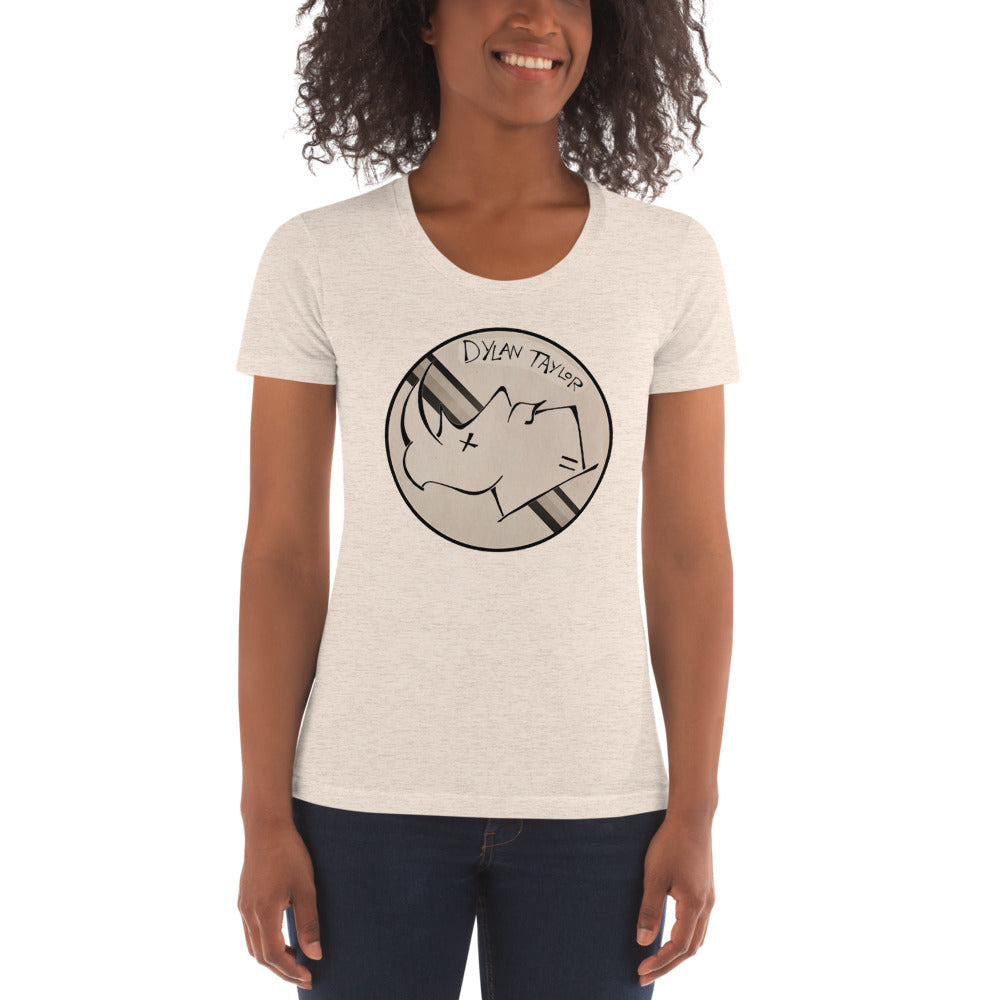 Dylan Taylor White Rhino Crew Neck T-shirt