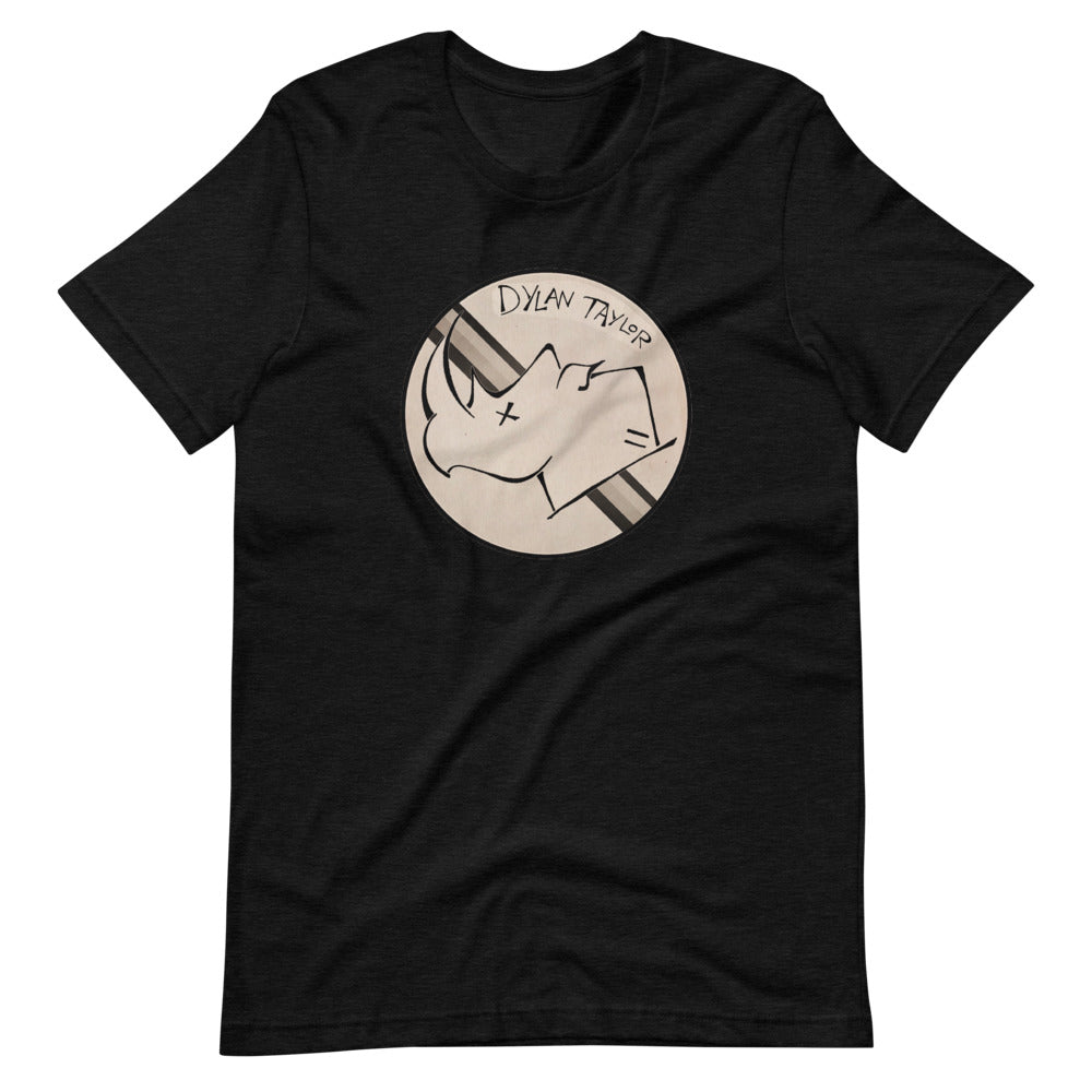 Dylan Taylor White Rhino Logo Short-Sleeve Unisex T-Shirt
