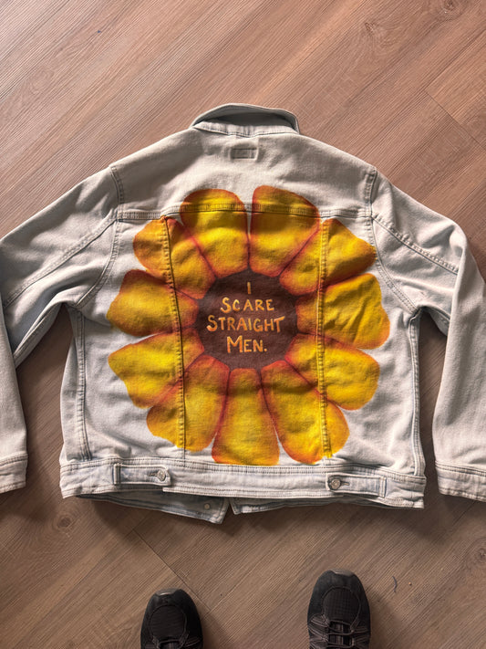 I scare straight men denim jacket