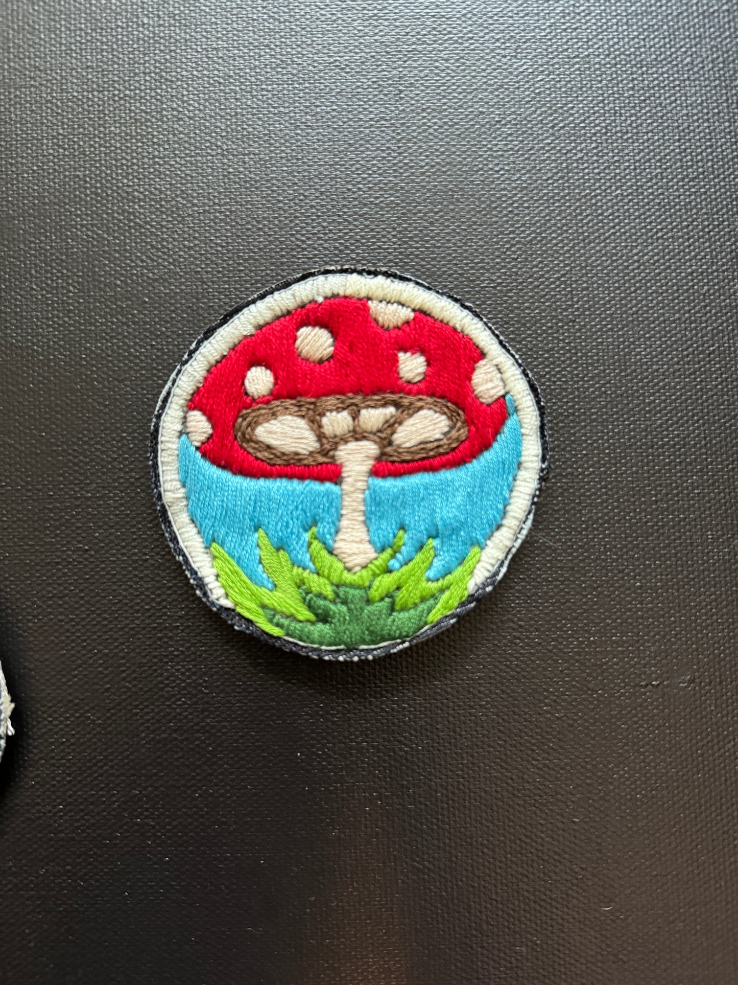 Shroom embroidery patch