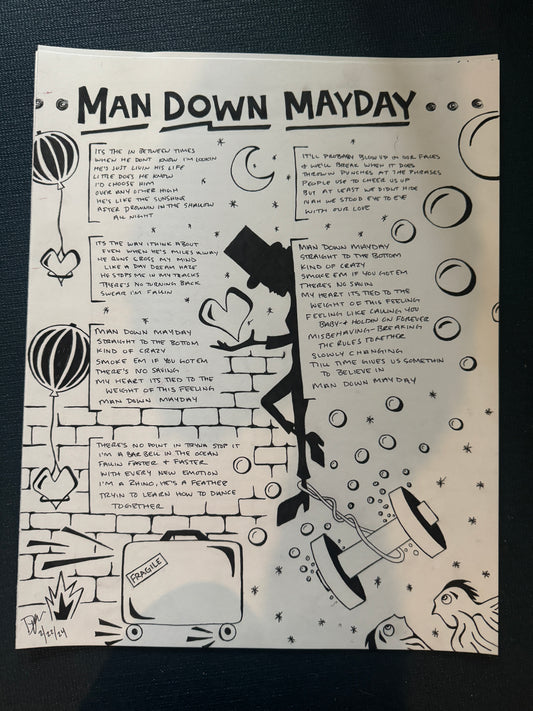 Man down mayday lyric sheet 3