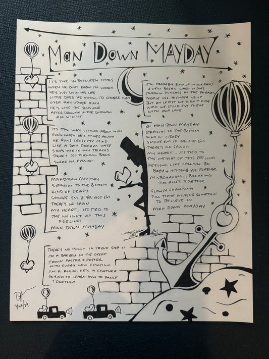 Man down mayday lyric sheet 1