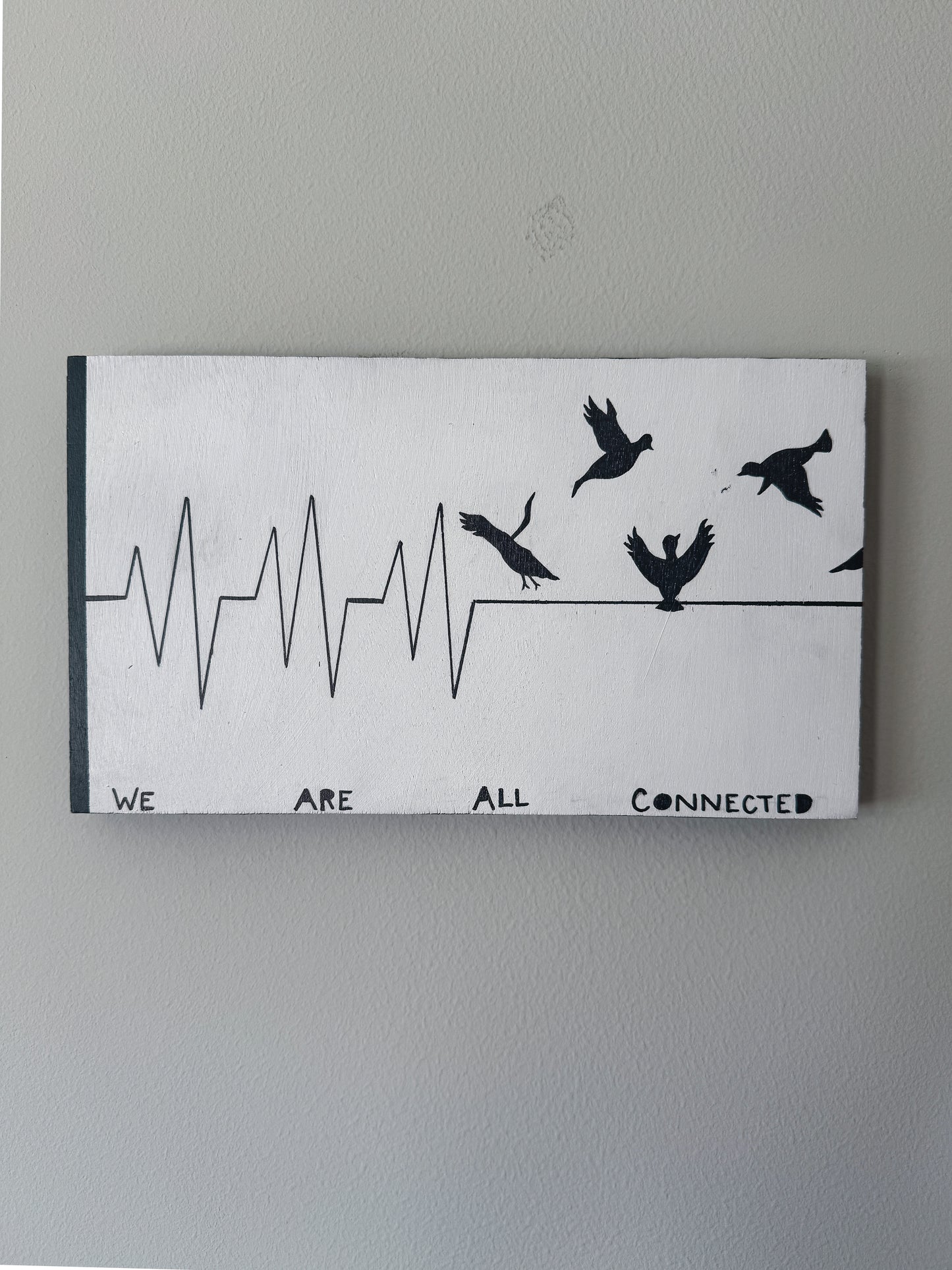 "We Are All Connected" Bird Beat Painting