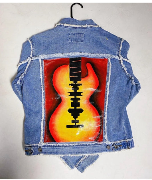 Nashville Skyline denim hand painted jacket