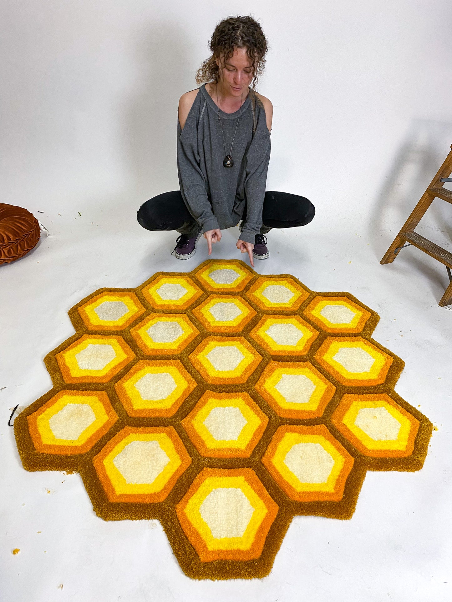 Giant honey comb rug