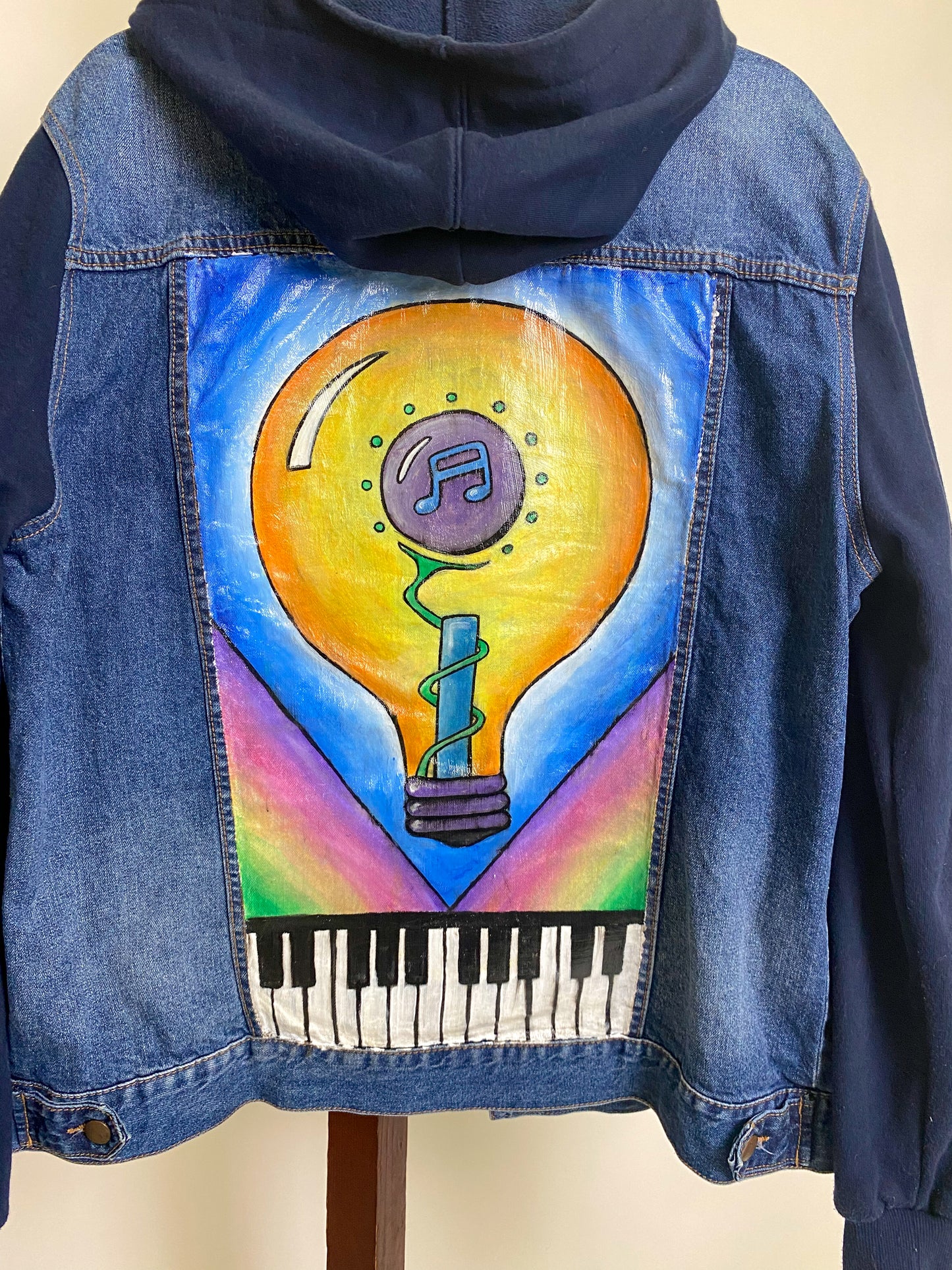 Bright ideas hand painted jacket
