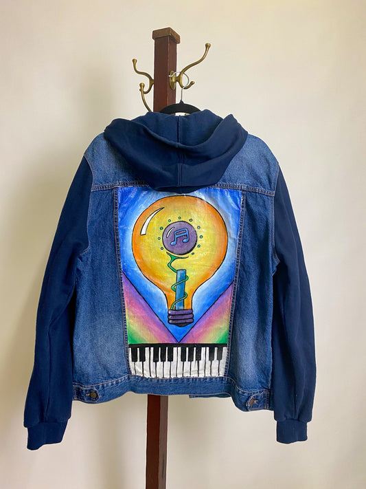 Bright ideas hand painted jacket