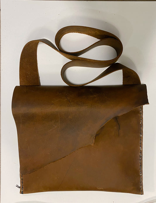 Hand stitched leather club bag