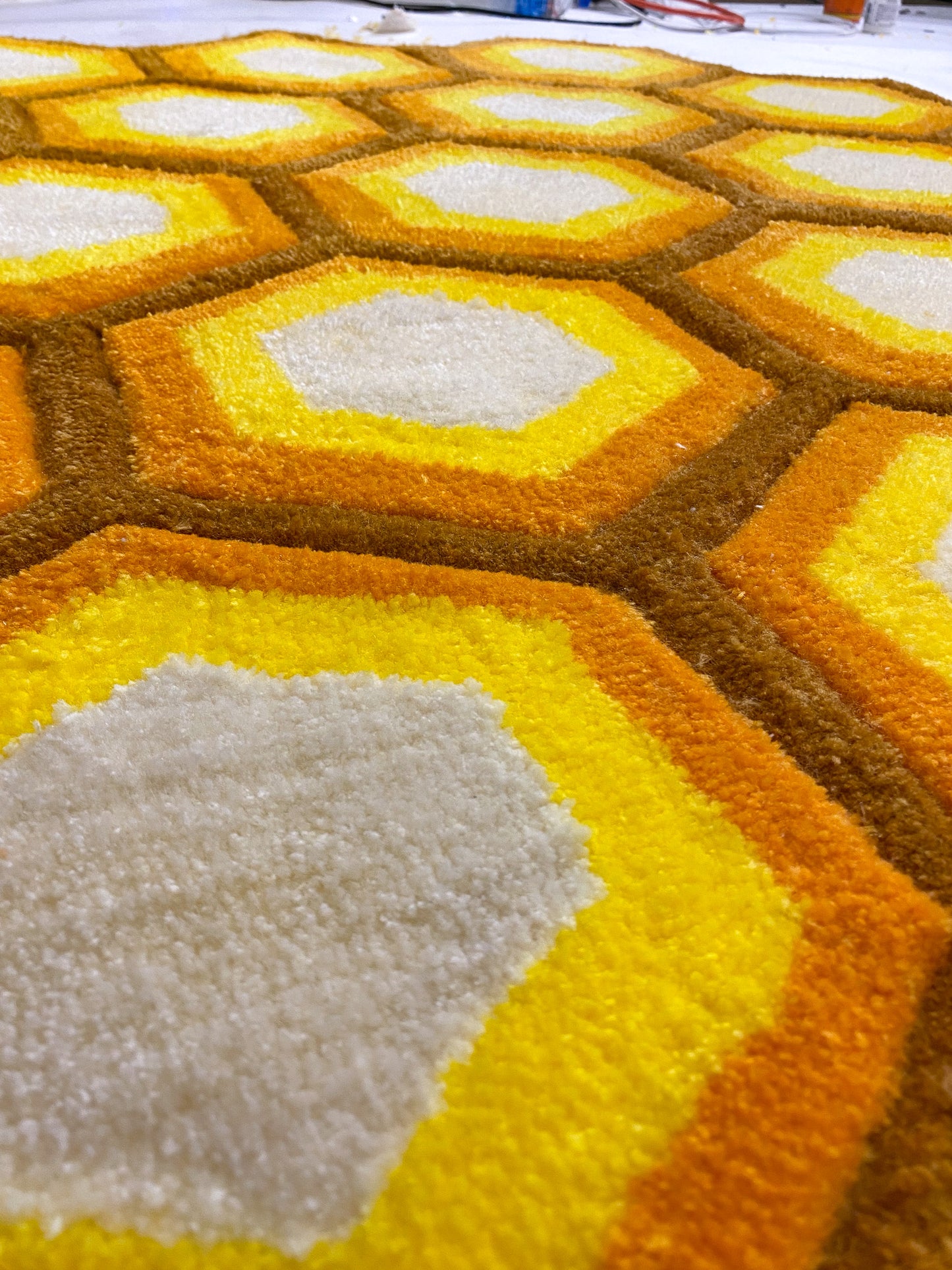 Giant honey comb rug