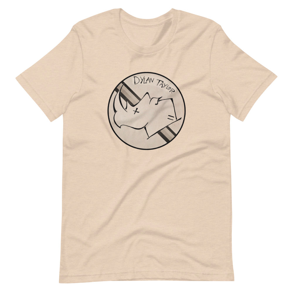Dylan Taylor White Rhino Logo Short-Sleeve Unisex T-Shirt