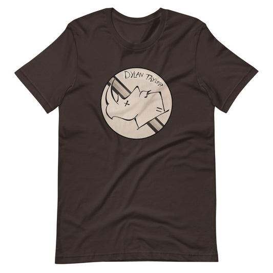 Dylan Taylor White Rhino Logo Short-Sleeve Unisex T-Shirt